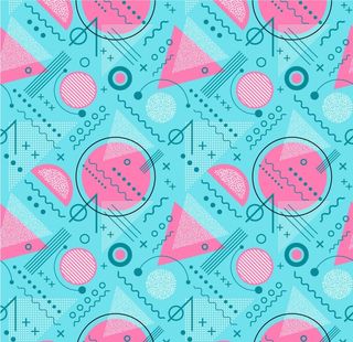 创意三角形和圆形无缝背景矢量图图片