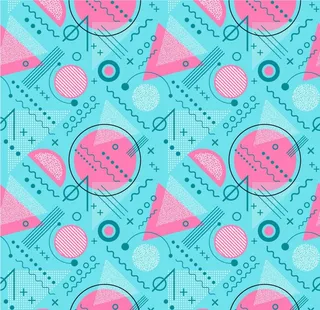 创意三角形和圆形无缝背景矢量图图片