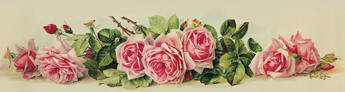 长款鲜花装饰画图片