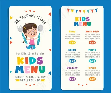 儿童菜单图片