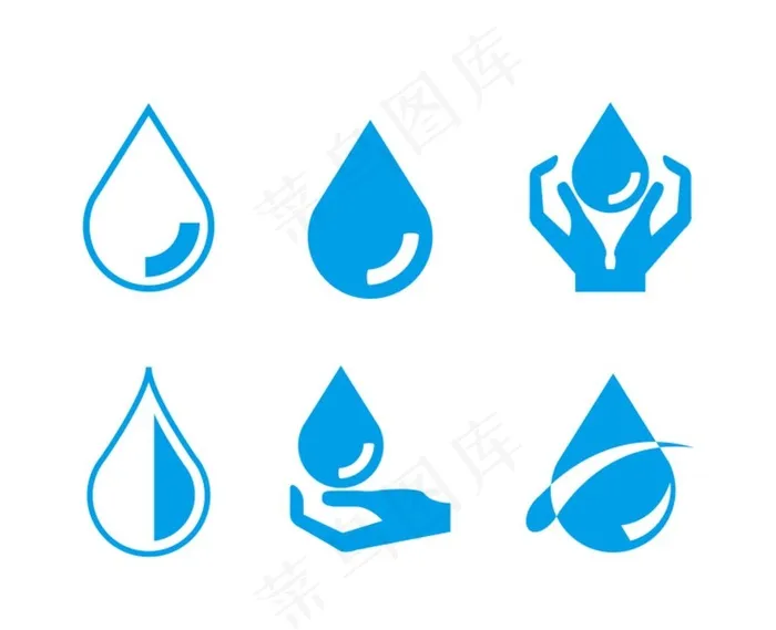 水滴图标设计图片cdr矢量模版下载