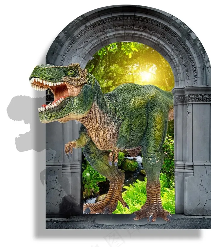 3D恐龙图片(4620X5225(DPI:72))psd模版下载