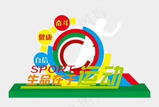 健康主题公园标识牌图片