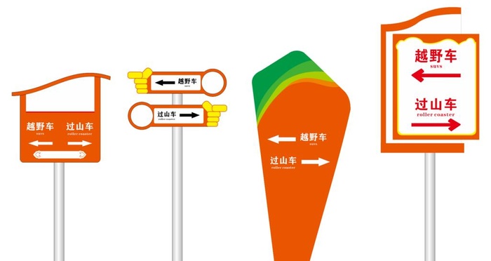 公园异形指路牌图片