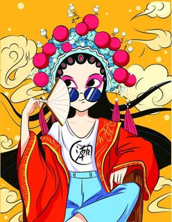 国潮女孩图片 国潮女孩图片