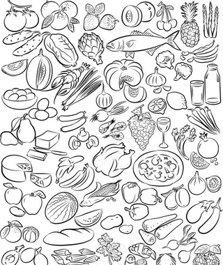 手绘食材图片