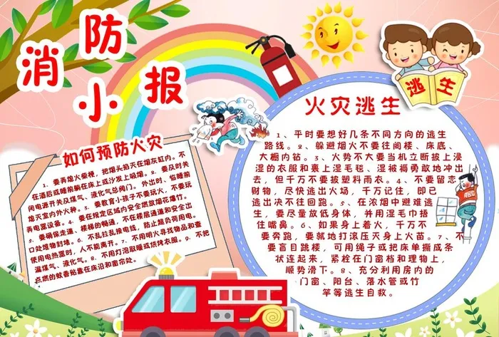 消防小报图片(3425x4961)psd模版下载