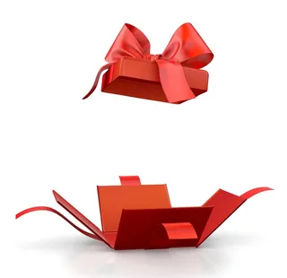 打开的礼物盒图片
