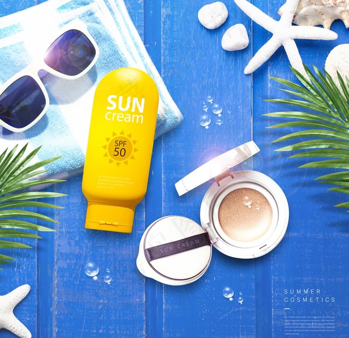 精美化妆品展示海报图片