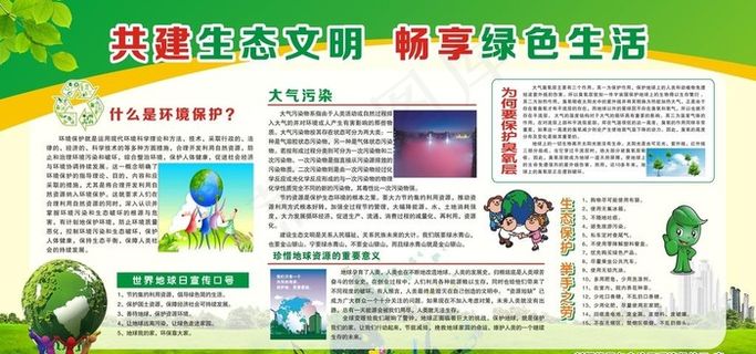 环保展板图片