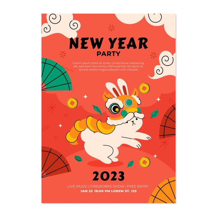 兔年  图片ai矢量模版下载