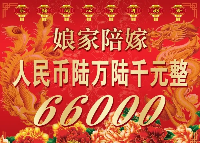陪嫁礼单图片psd模版下载