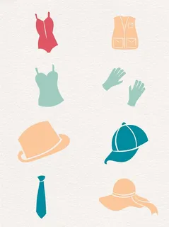 扁平化卡通衣服图片