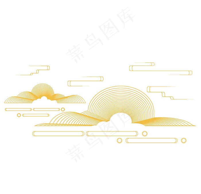 山纹 山 素材 元素 线条图片ai矢量模版下载