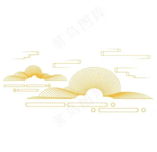 山纹 山 素材 元素 线条图片