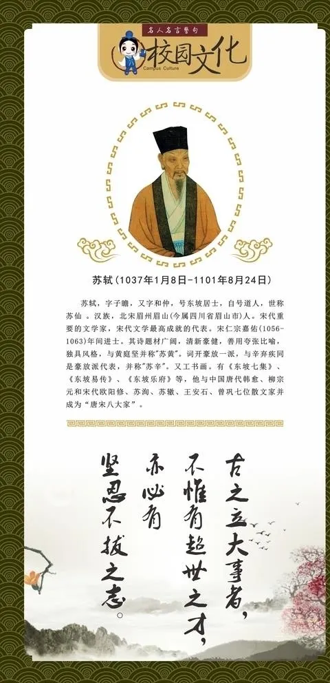 名人名言 学校文化 励志标语图片cdr矢量模版下载
