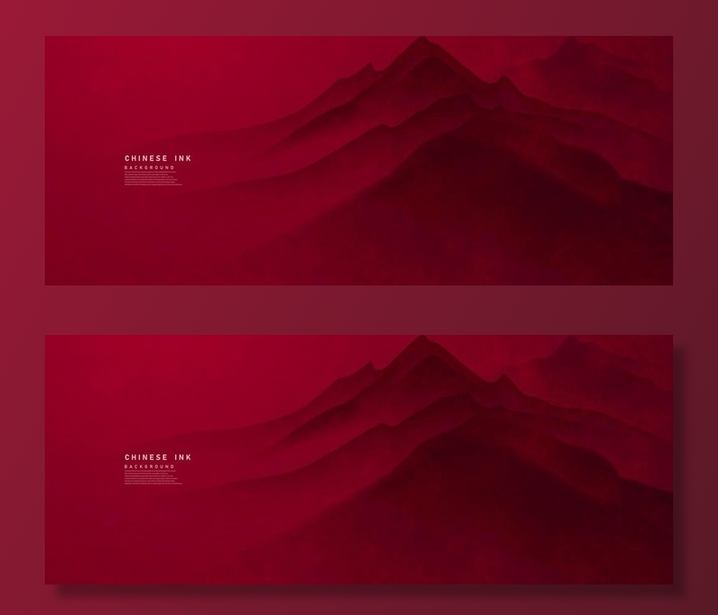 红色水墨背景图片