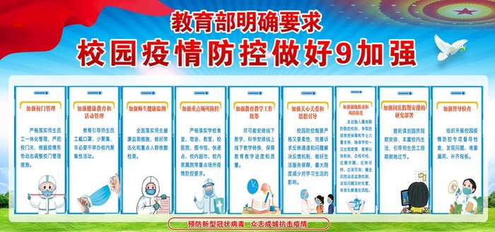 教育部发布,最新要求,9加强,做好近期(10551x5276)psd模版下载