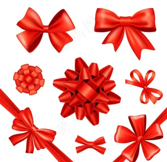 红色蝴蝶结图片