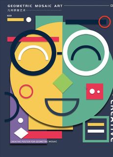 几何拼接艺术画图片