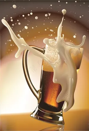 手绘啤酒图片
