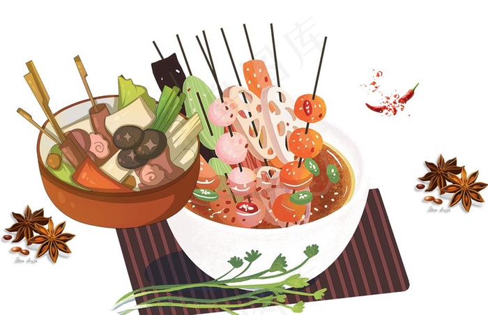 串串香素材图片psd模版下载