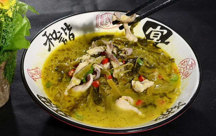 酸汤肚条图片