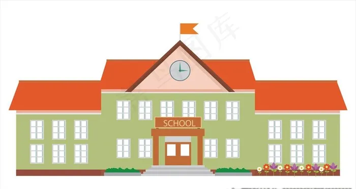 卡通学校图片cdr矢量模版下载
