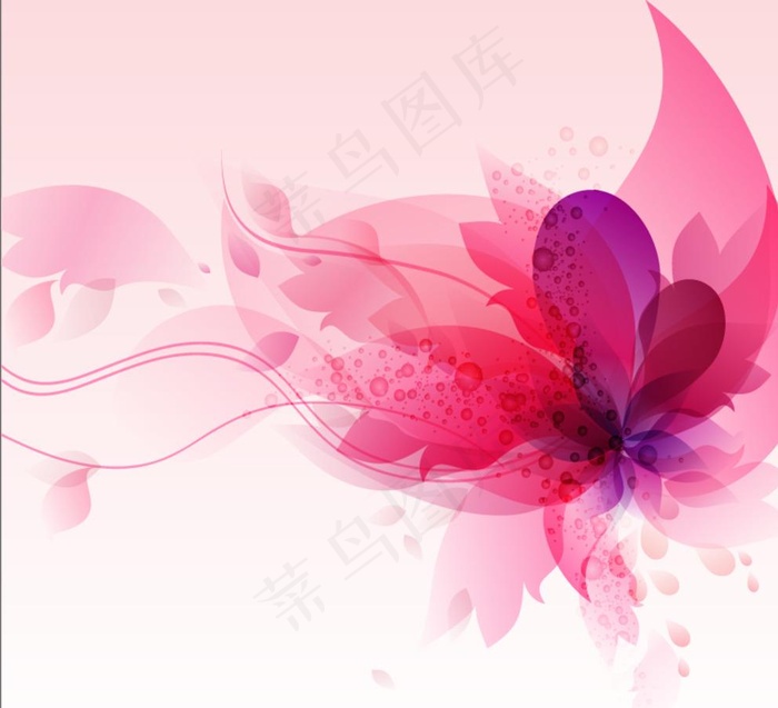 梦幻花纹图片ai矢量模版下载