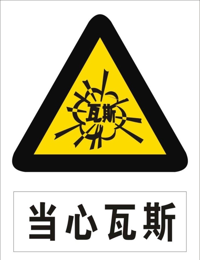 当心瓦斯图片cdr矢量模版下载