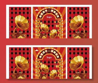 民国摩登创意背板图片