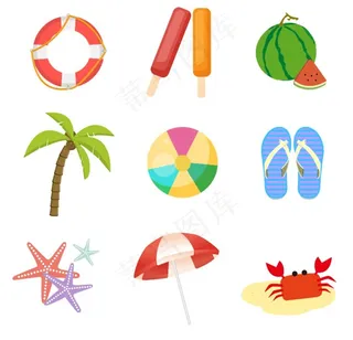 夏季海滩素材图片