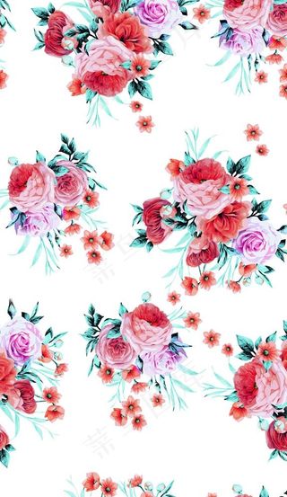 水彩花图片