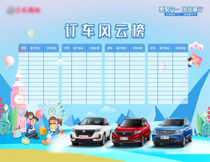 订车风云榜图片(6004x4823)psd模版下载