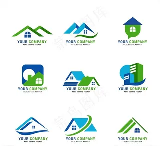 抽象房屋标志图片