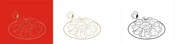 饺子 矢量 盘子图片cdr矢量模版下载