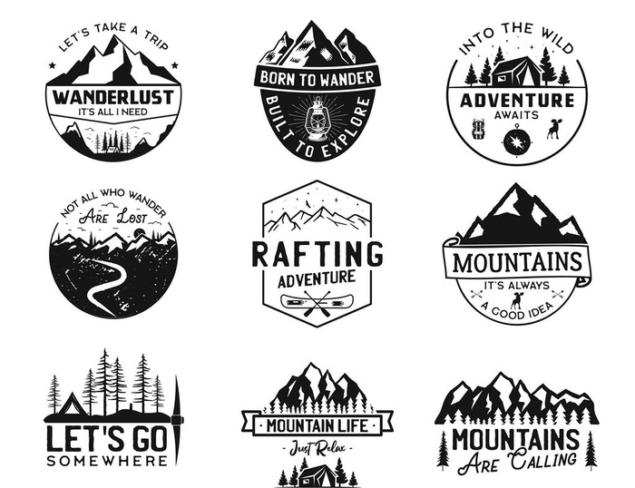 户外徒步logo图片