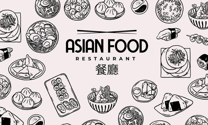 中餐背景图片ai矢量模版下载