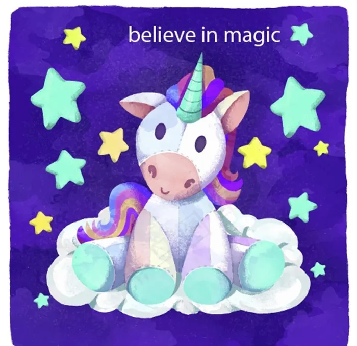 独角兽图片ai矢量模版下载