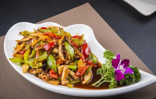 辣炒鱿鱼爪图片