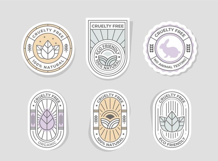 手绘干净徽章标贴图片