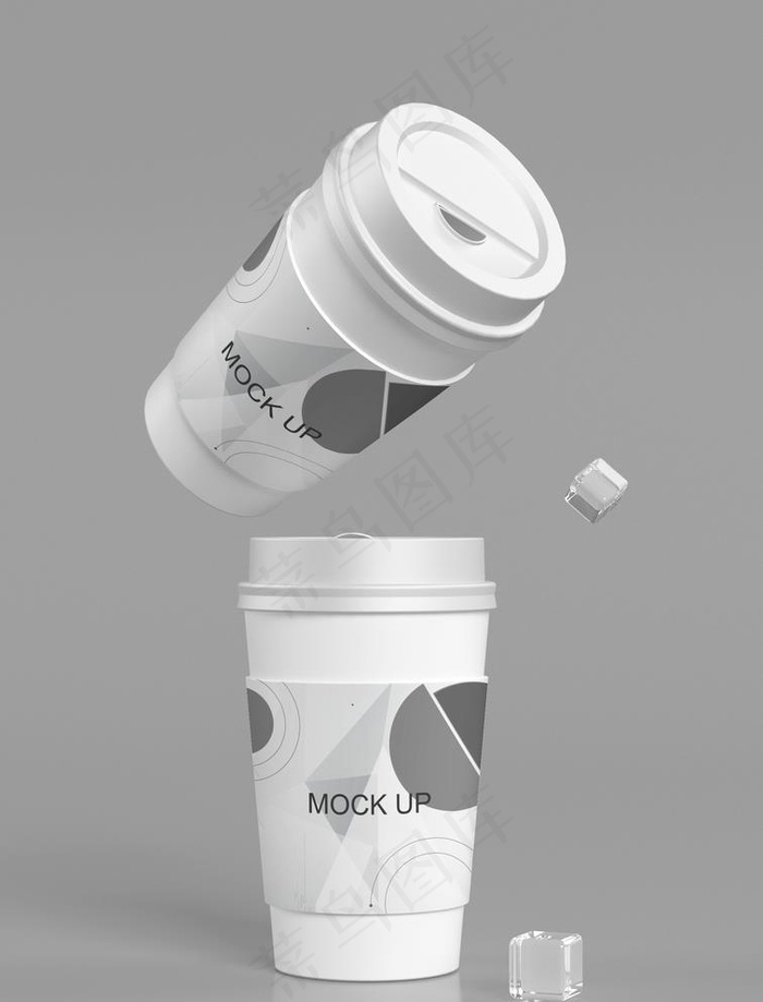 奶茶杯子样机图片psd模版下载