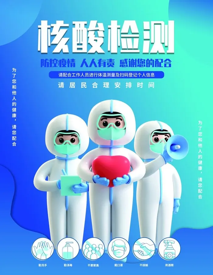 核酸检测图片(3543x4724)psd模版下载