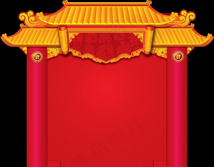 春节商场拱门设计图片