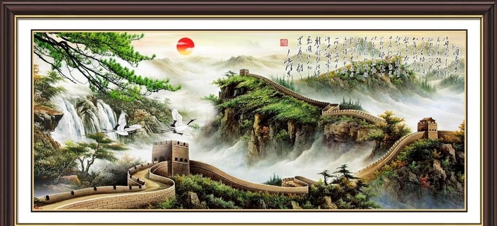 长城雄风办公室装饰画图片(5906x2953)psd模版下载