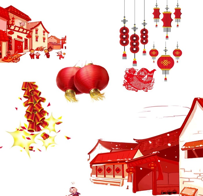 春节元素图片(5669x5669)psd模版下载