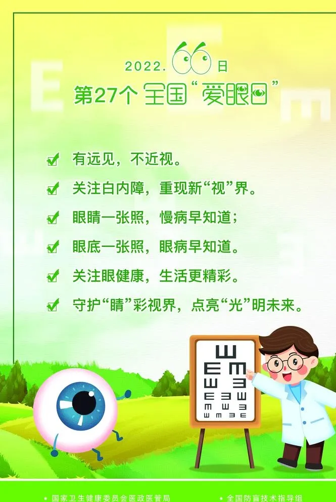 2022年全国爱眼日宣传图片(6803x9992)psd模版下载