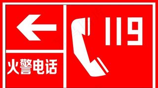 消防标识火警电话图片