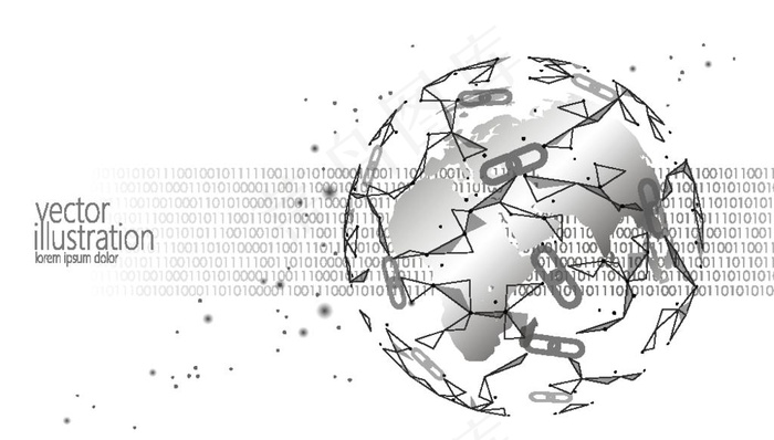 科技感信息技术图案图片eps,ai矢量模版下载