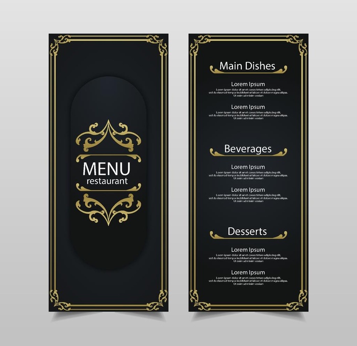 高档餐牌模板图片